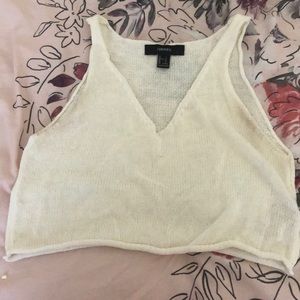White crop top